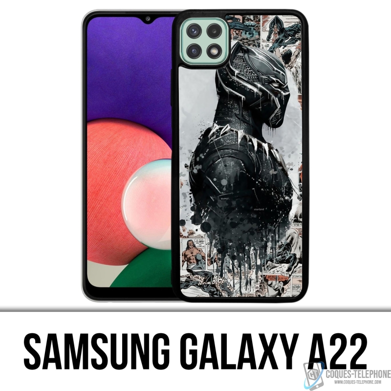 Coque Samsung Galaxy A22 - Black Panther Comics Splash