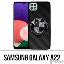 Coque Samsung Galaxy A22 - Bmw Logo Carbone