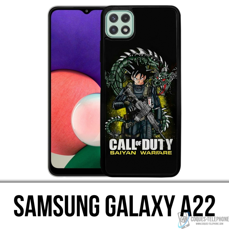 Coque Samsung Galaxy A22 - Call Of Duty X Dragon Ball Saiyan Warfare