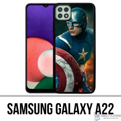 Funda Samsung Galaxy A22 - Capitán América Comics Avengers