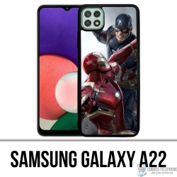 Funda Samsung Galaxy A22 - Capitán América Vs Iron Man Avengers