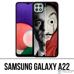 Coque Samsung Galaxy A22 - Casa De Papel Berlin Masque Split