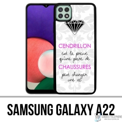 Custodia per Samsung Galaxy A22 - Citazione di Cenerentola