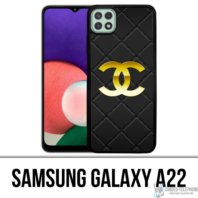 Samsung Galaxy A22 Case - Chanel Logo Leather