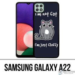 Coque Samsung Galaxy A22 - Chat Not Fat Just Fluffy