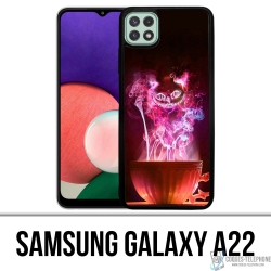 Custodia Samsung Galaxy A22 - Tazza Gatto Alice nel Paese delle Meraviglie