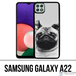 Custodia Samsung Galaxy A22 - Orecchie di cane da carlino