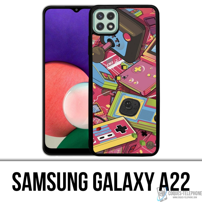Samsung Galaxy A22 Case - Retro Vintage Konsolen
