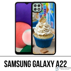 Custodia per Samsung Galaxy A22 - Cupcake blu