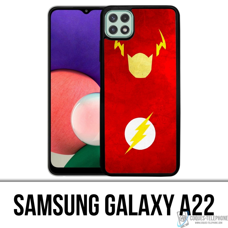 Coque Samsung Galaxy A22 - Dc Comics Flash Art Design