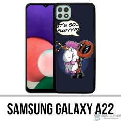 Samsung Galaxy A22 Case - Deadpool Flauschiges Einhorn