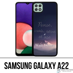 Samsung Galaxy A22 Case - Disney-Zitat Think Believe