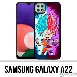 Coque Samsung Galaxy A22 - Dragon Ball Black Goku Cartoon