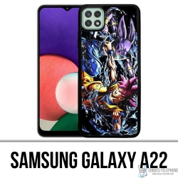 Custodia per Samsung Galaxy A22 - Dragon Ball Goku contro Beerus