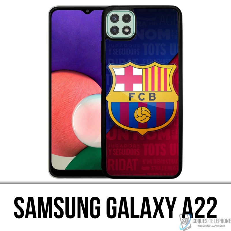 Cover Samsung Galaxy A22 - Logo Football Fc Barcelona