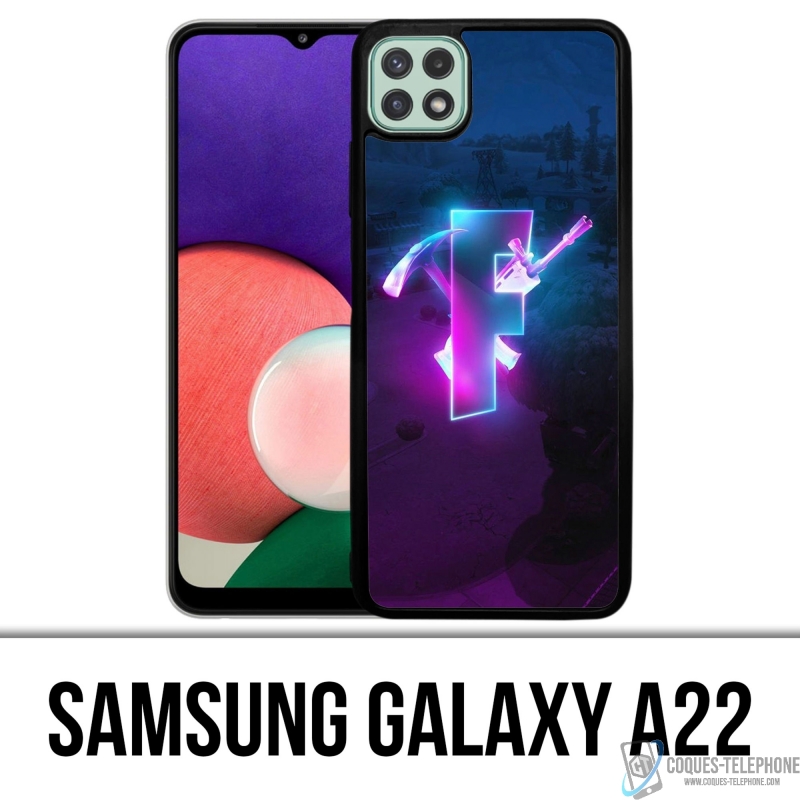 Custodia Samsung Galaxy A22 - Bagliore del logo Fortnite