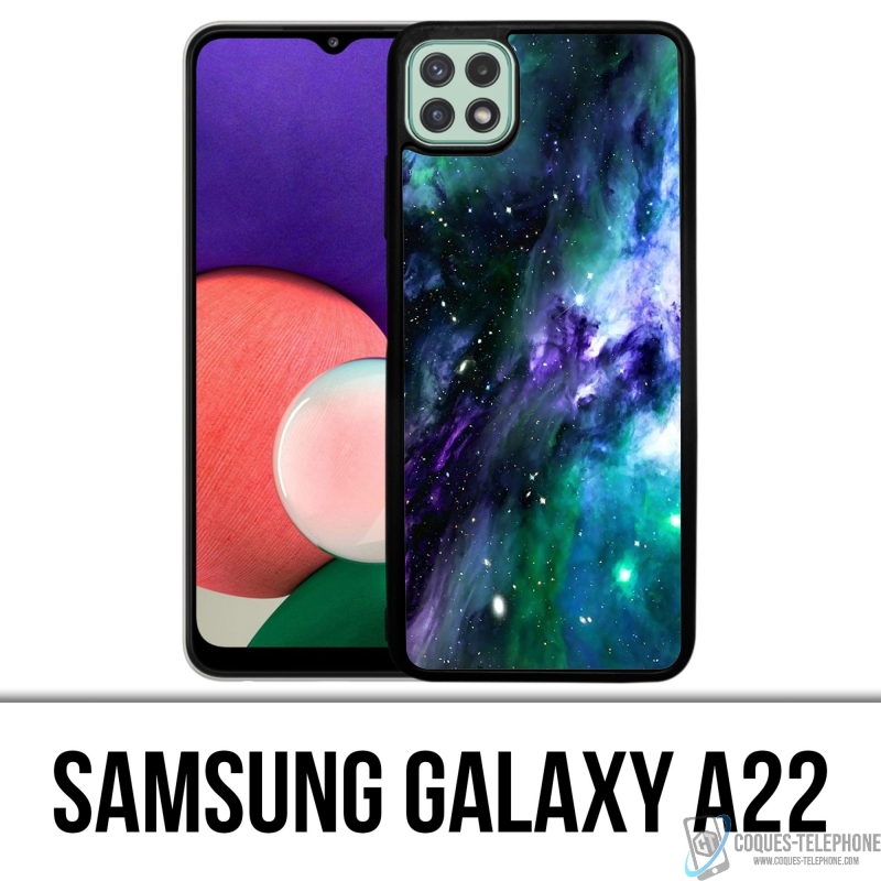 Coque Samsung Galaxy A22 - Galaxie Bleu