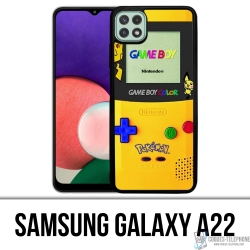 Custodia Samsung Galaxy A22 - Game Boy Color Pikachu Pokémon Giallo