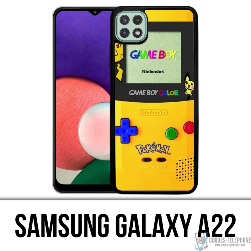Coque Samsung Galaxy A22 - Game Boy Color Pikachu Jaune Pokémon