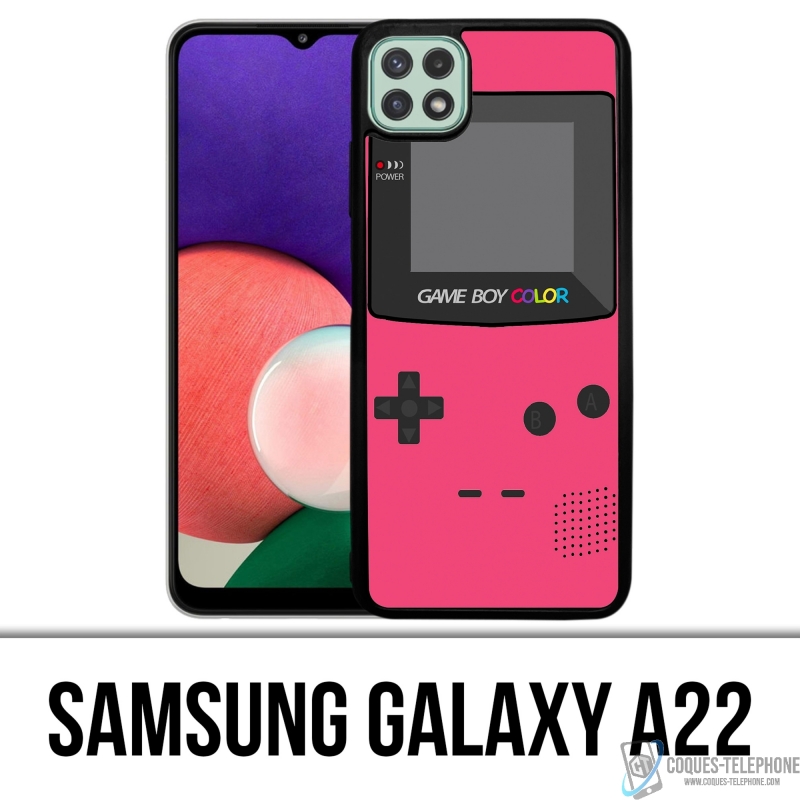 Coque Samsung Galaxy A22 - Game Boy Color Rose