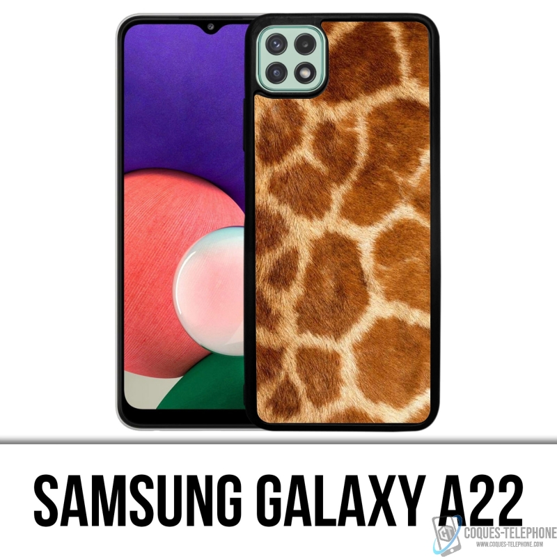 Custodia Samsung Galaxy A22 - Giraffa in pelliccia