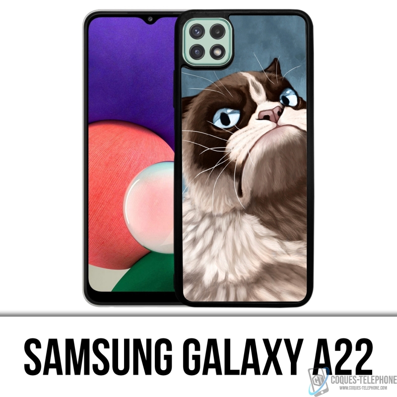Custodia per Samsung Galaxy A22 - Gatto scontroso