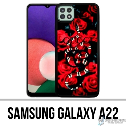 Cover Samsung Galaxy A22 - Gucci Snake Roses