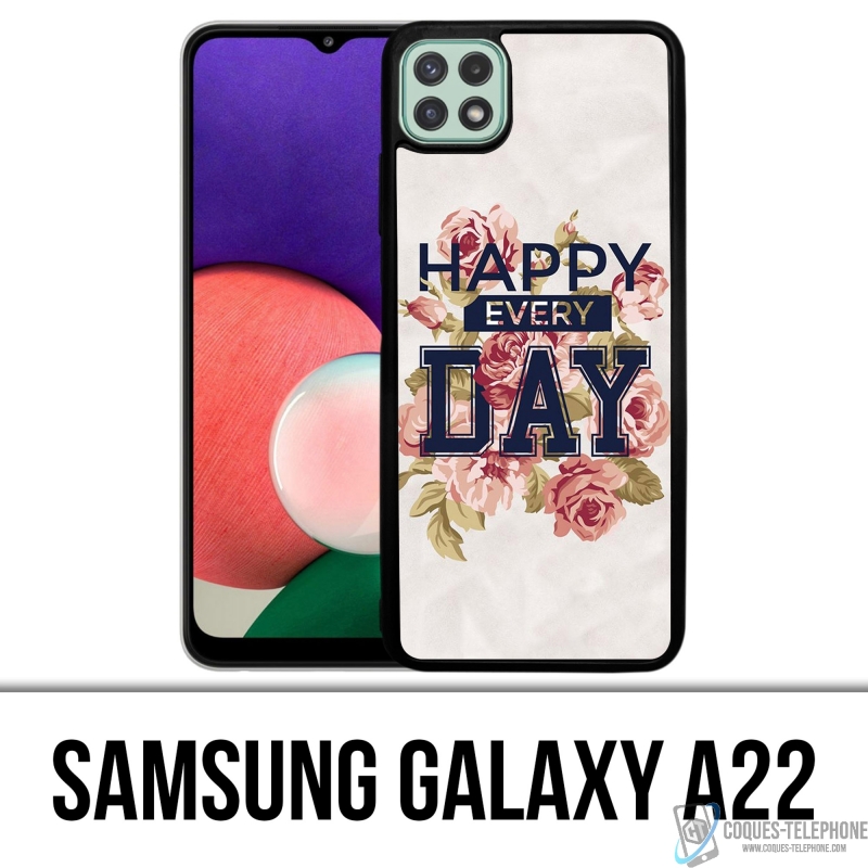 Coque Samsung Galaxy A22 - Happy Every Days Roses