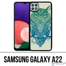 Samsung Galaxy A22 Case - Abstract Owl