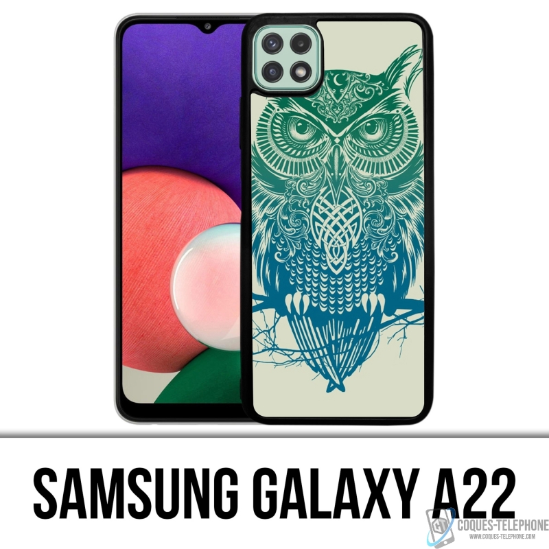Coque Samsung Galaxy A22 - Hibou Abstrait