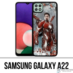 Custodia per Samsung Galaxy A22 - Iron Man Comics Splash