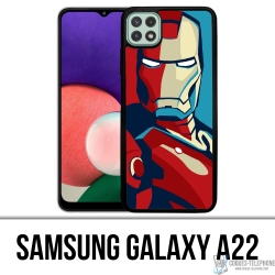 Custodia Samsung Galaxy A22 - Poster di design Iron Man
