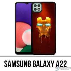 Custodia per Samsung Galaxy A22 - Iron Man Gold