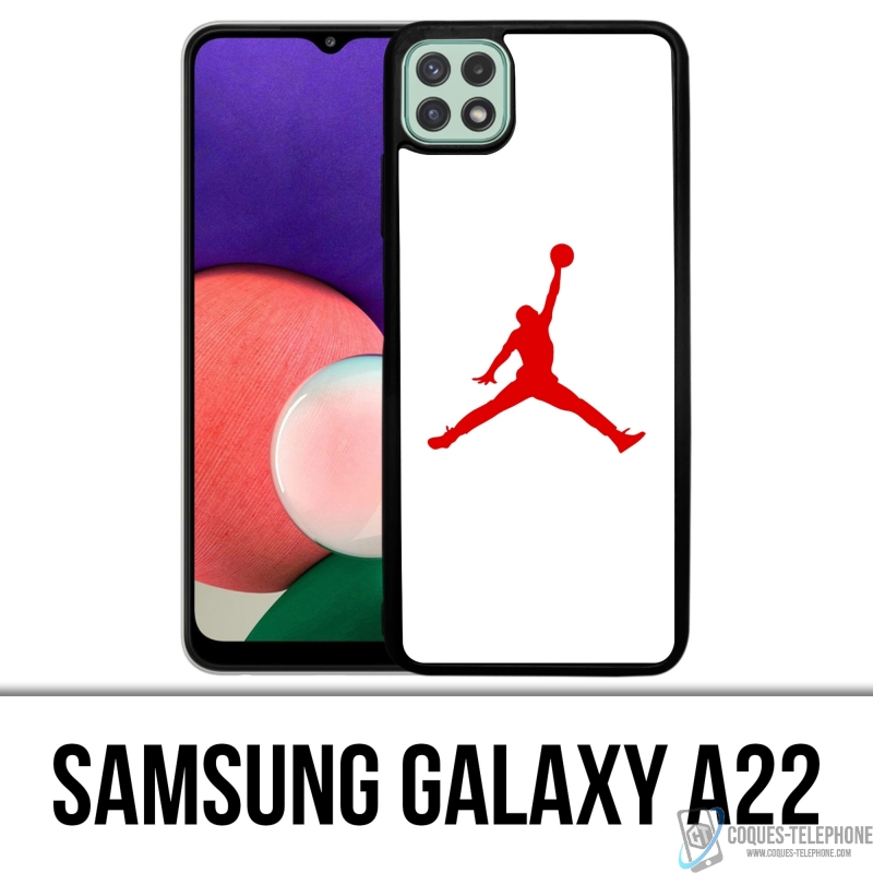 Samsung Galaxy A22 Case - Jordan Basketball Logo White