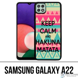 Samsung Galaxy A22 Case - Ruhe bewahren Hakuna Mattata