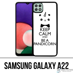Coque Samsung Galaxy A22 - Keep Calm Pandicorn Panda Licorne