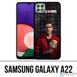 Cover Samsung Galaxy A22 - La Casa De Papel - Maschera Denver