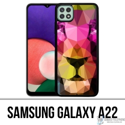 Custodia per Samsung Galaxy A22 - Leone geometrico