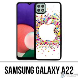 Custodia per Samsung Galaxy A22 - Logo Apple multicolore