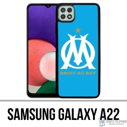Custodia Samsung Galaxy A22 - Logo Om Marsiglia Blu