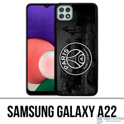 Coque Samsung Galaxy A22 - Logo Psg Fond Black