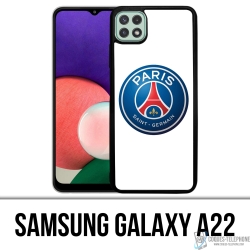 Coque Samsung Galaxy A22 - Logo Psg Fond Blanc