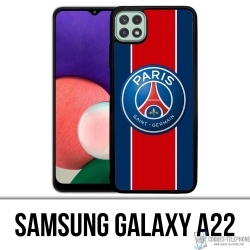 Coque Samsung Galaxy A22 - Logo Psg New Bande Rouge