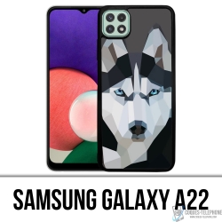 Cover Samsung Galaxy A22 - Wolf Husky Origami