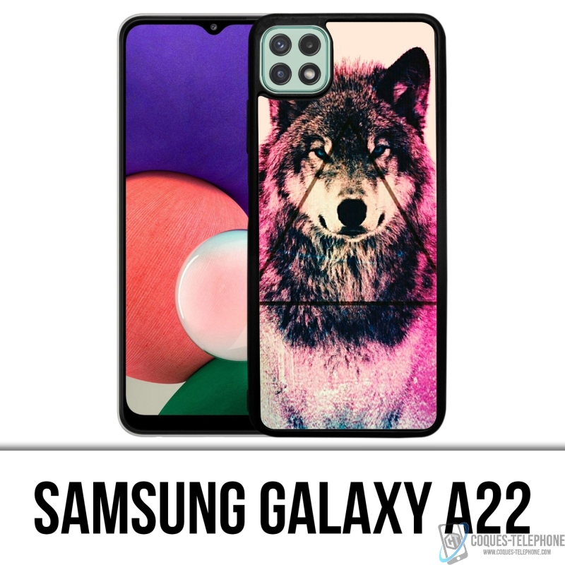 Coque Samsung Galaxy A22 - Loup Triangle