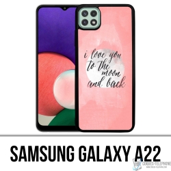 Samsung Galaxy A22 Case - Liebesbotschaft Mond Rückseite