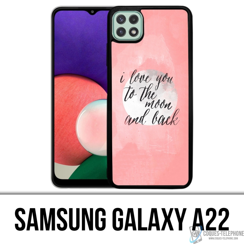 Coque Samsung Galaxy A22 - Love Message Moon Back