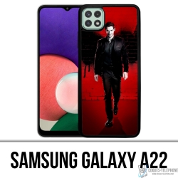 Samsung Galaxy A22 Case - Lucifer Wings Wall