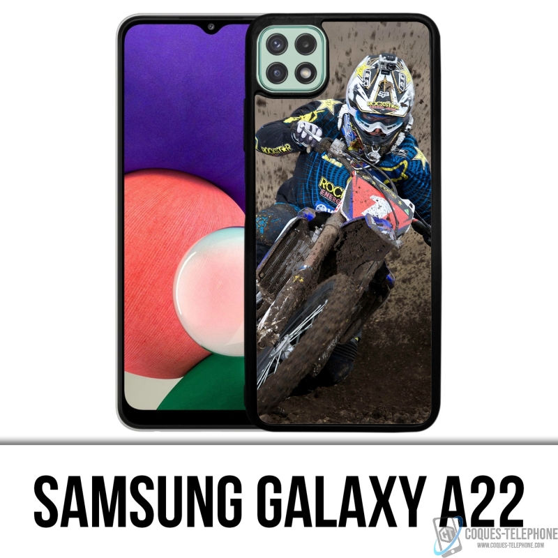 Coque Samsung Galaxy A22 - Motocross Boue