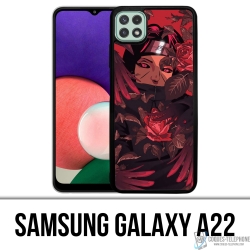 Funda Samsung Galaxy A22 - Naruto Itachi Roses